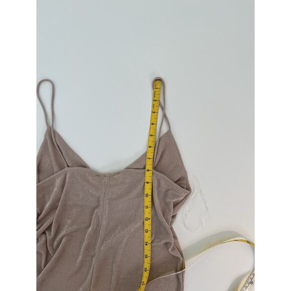 American Threads M/L Dressy Spaghetti Strap Cowl Neck Shimmer Top - Picture 7 of 9